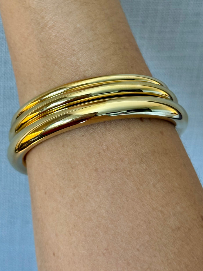 Stainless Steel Bangle Trio