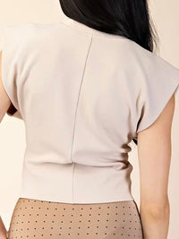 Round Neckline Corset Top