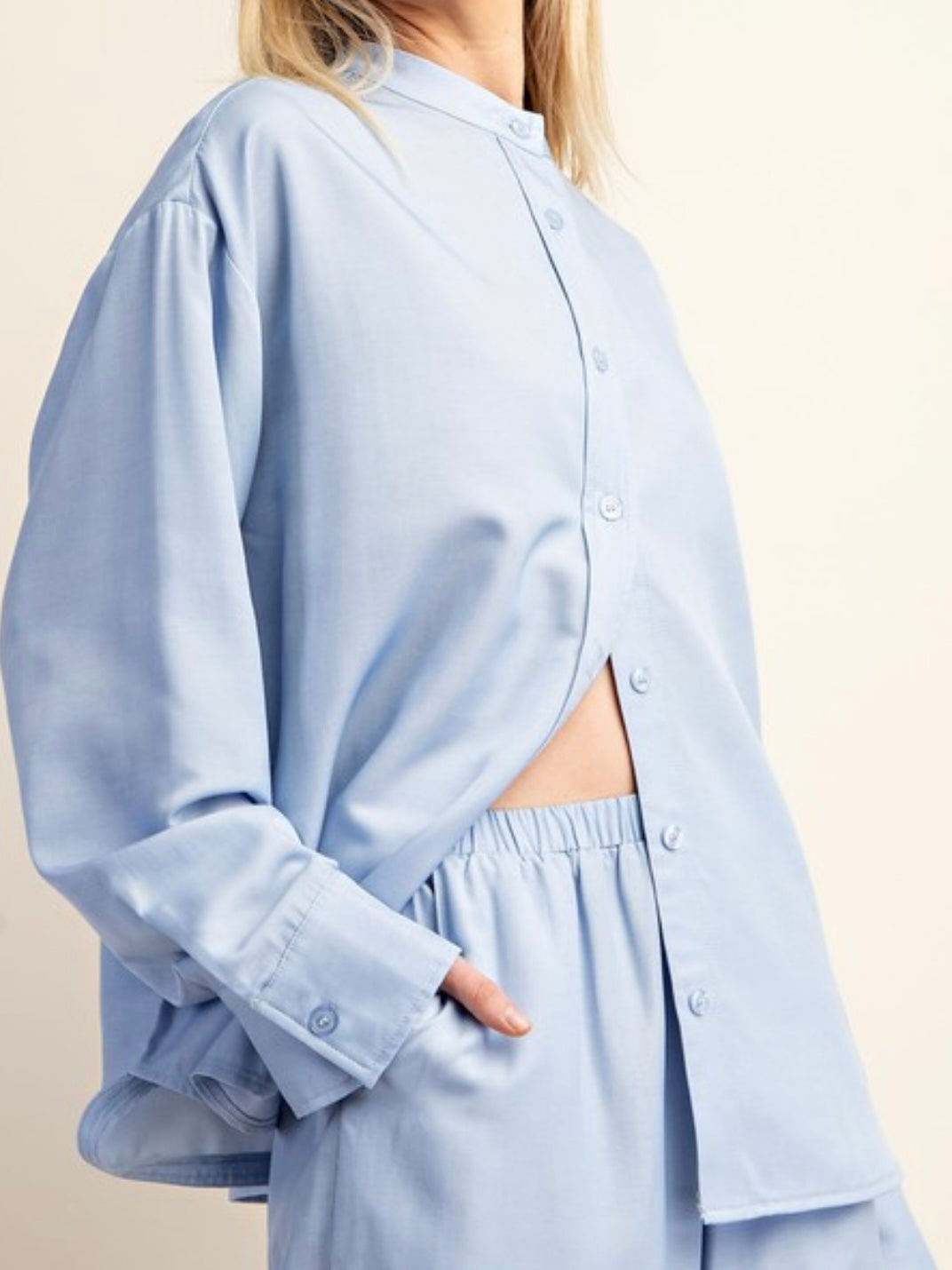 Light Denim Tencel Pant Set