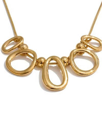 Stainless Steel Multi Ovals Necklace