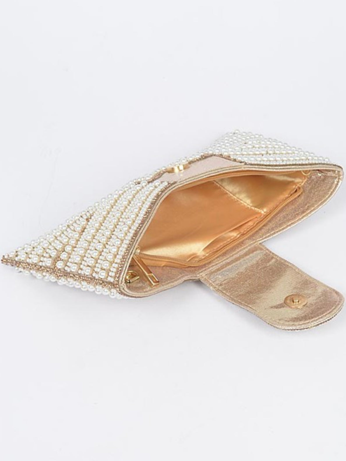 Rhinestone Pearl Bow Clutch