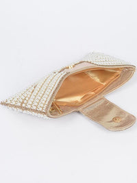 Rhinestone Pearl Bow Clutch
