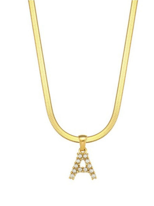 Pearl Monogram Necklace