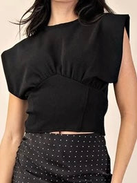 Round Neckline Corset Top