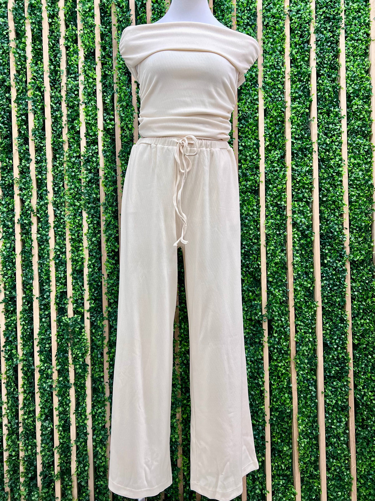 Off Shoulder Long Pant Set