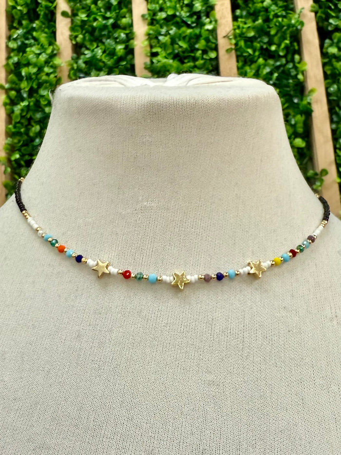 Star Detail Crystal Chokers