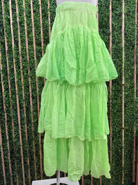 Fluorescent Tiered Maxi Skirt