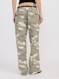 Wide Straight Leg Camo Pants