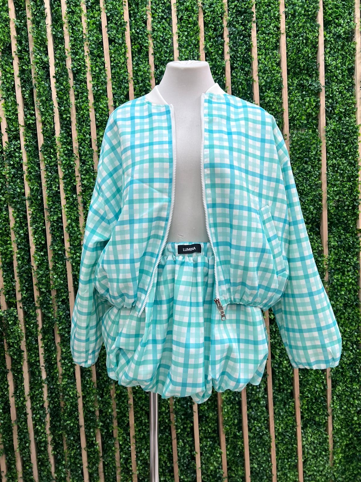 Pastel Plaid Bubble Skirt