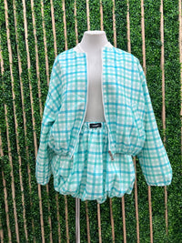 Pastel Plaid Bubble Skirt