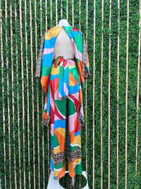 Beautiful Metallic Multi Geo Print Pant Set