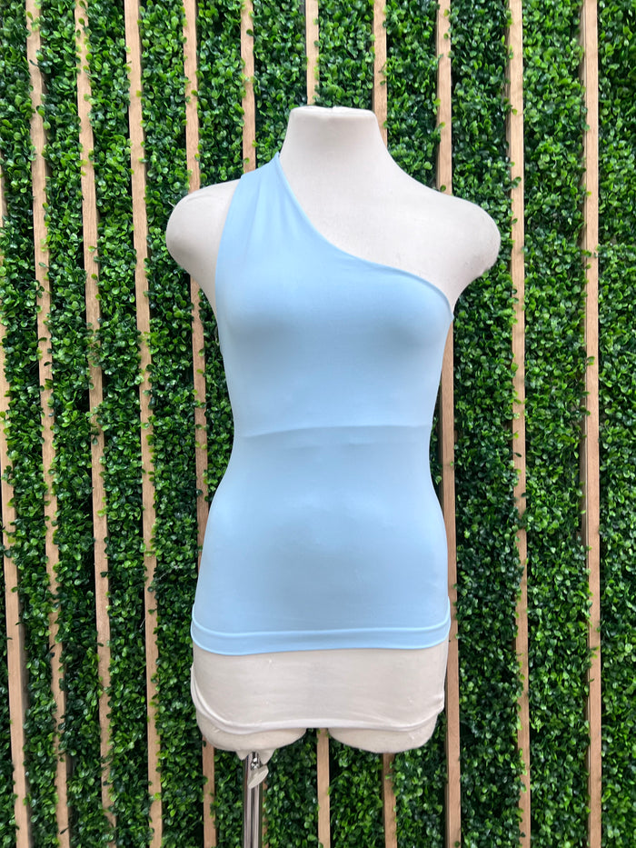 Clean Line One Shoulder Basic Top