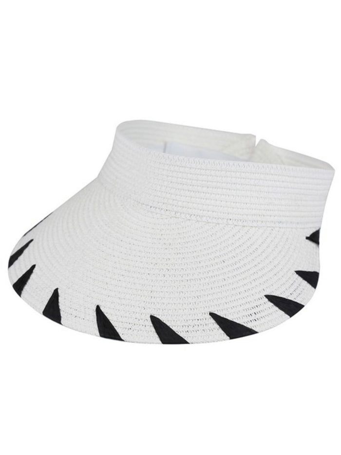 Embroidered Edge Detail Roll Up Visor