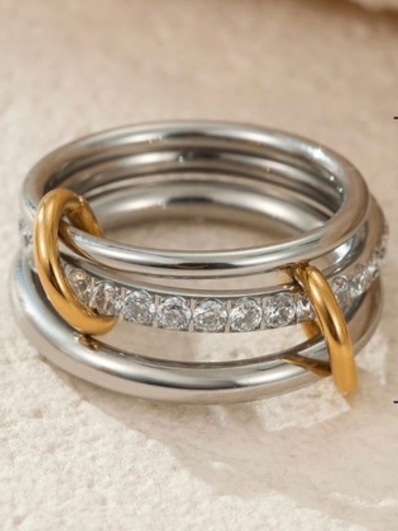 Stainless Steel Stackable Ring Detail Rings
