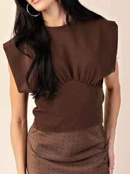 Round Neckline Corset Top