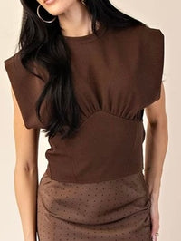 Round Neckline Corset Top