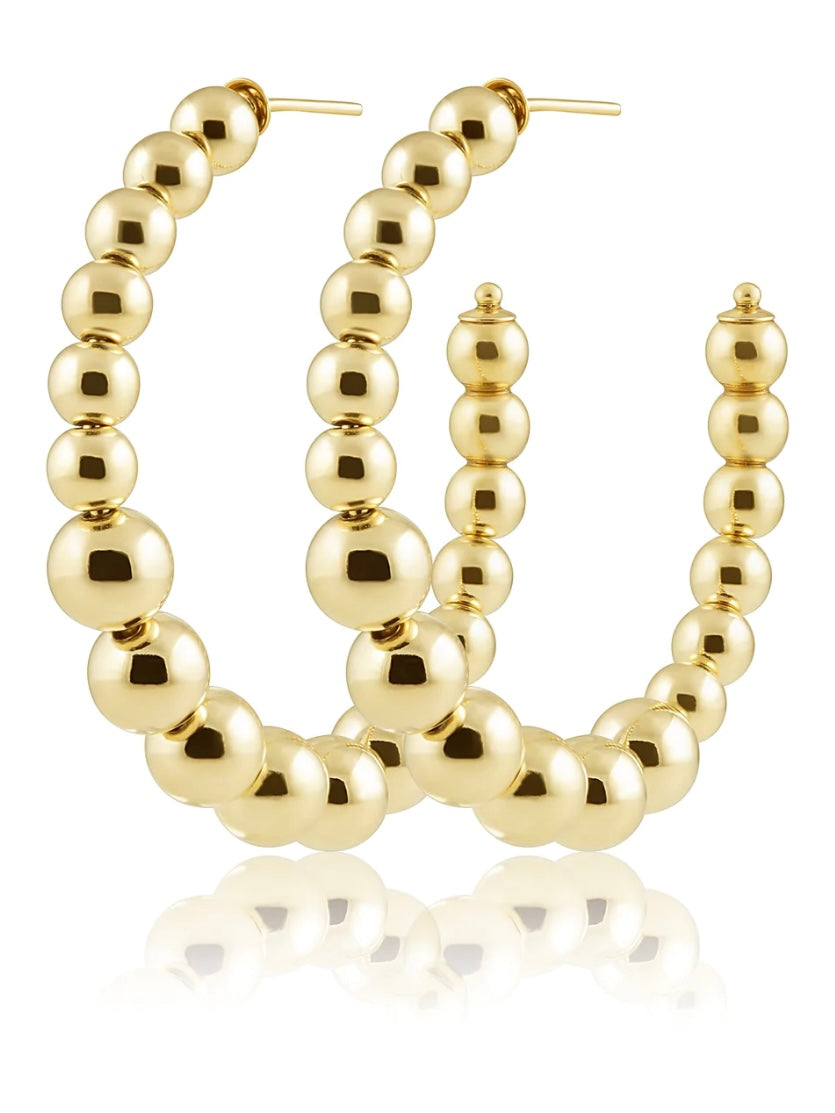Lia Beaded Hoops