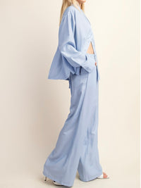 Light Denim Tencel Pant Set