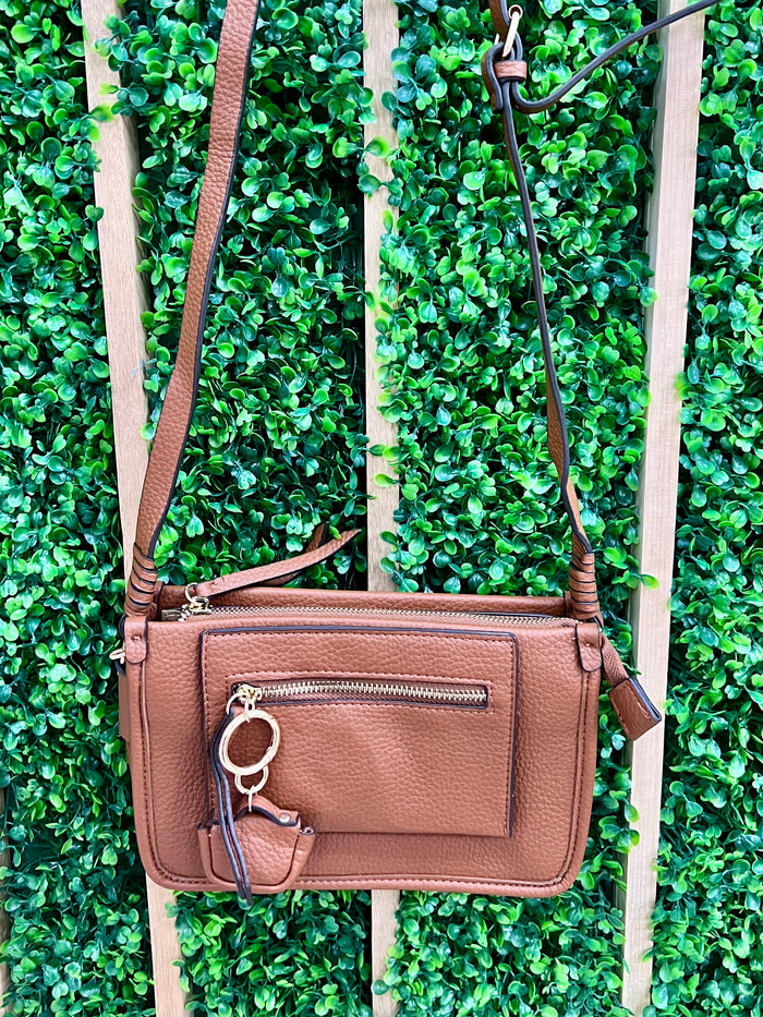 Rectangle Pleather Basic Crossbody Bag