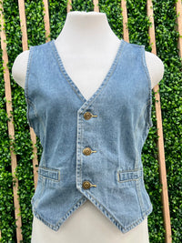 Crop Denim Vest