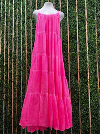 Fluorescent Tiered Maxi Dress