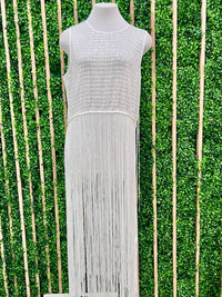 Sequin Embellished Fringe Top