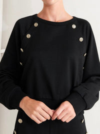 Beautiful Button Detail Knit Pant Set