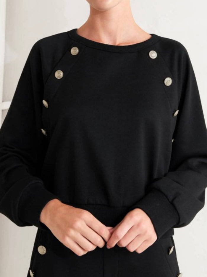 Beautiful Button Detail Knit Pant Set