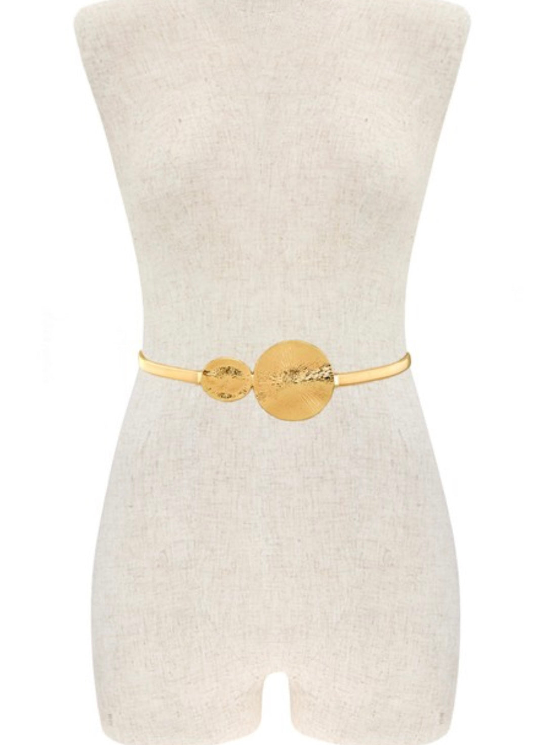 Hammered Metal Double Circle Belt