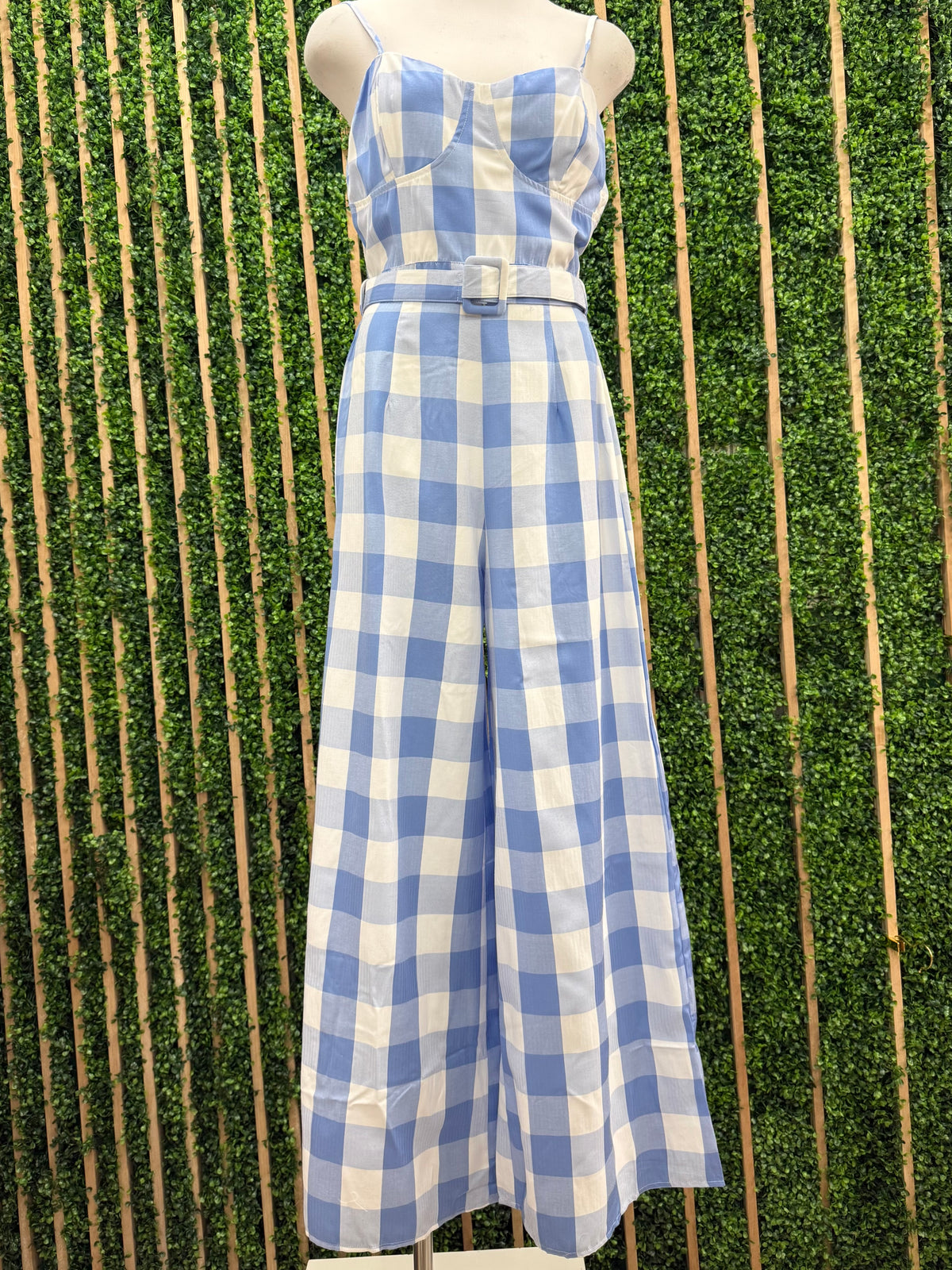 Gingham Belted Jumpsuit