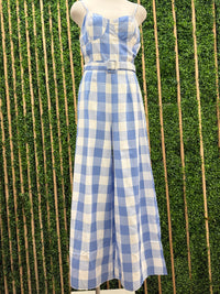 Gingham Belted Jumpsuit