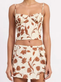 Natural Brown Wrap Skort