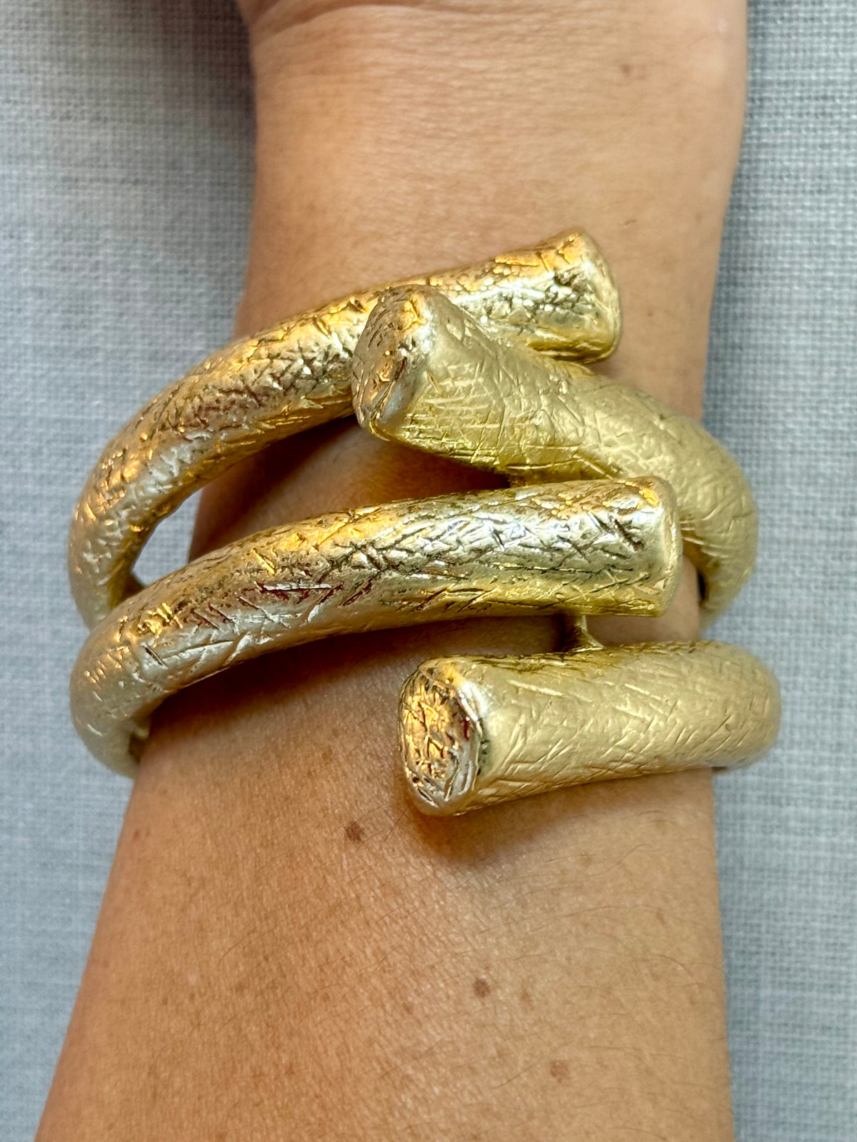 Hammered Four Layer Cuff