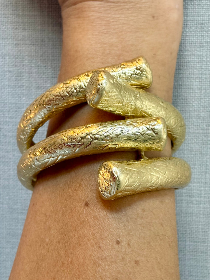 Hammered Four Layer Cuff