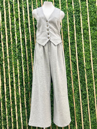 Heather Grey Vest Set