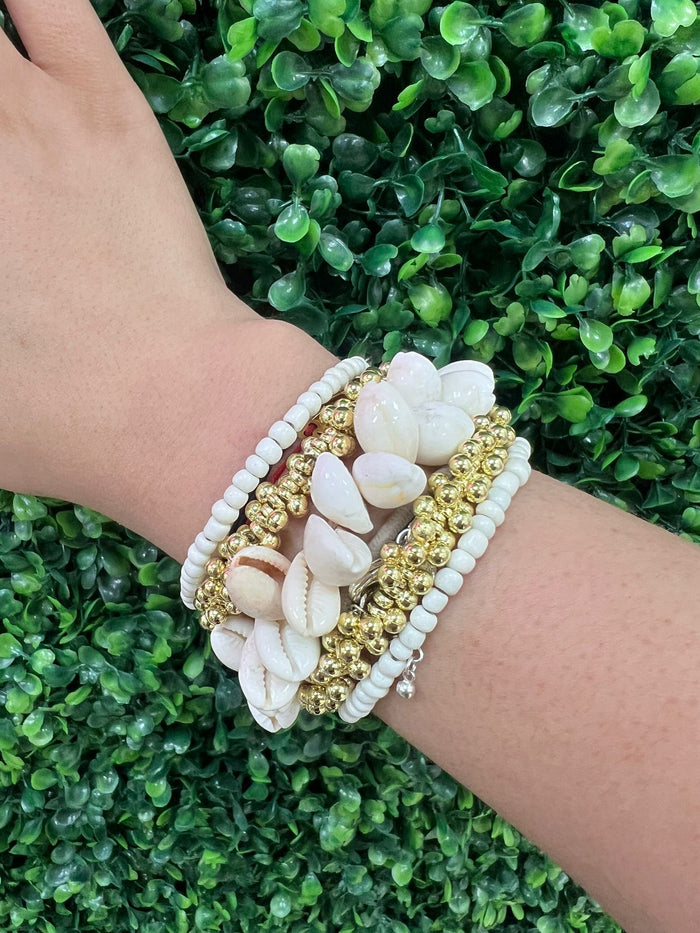 Large Seashell Bead Bracelets