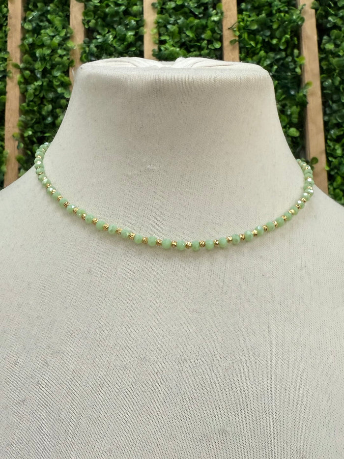 Gold Detail Crystal Chokers