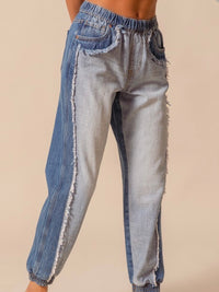 Distressed Denim Jogger
