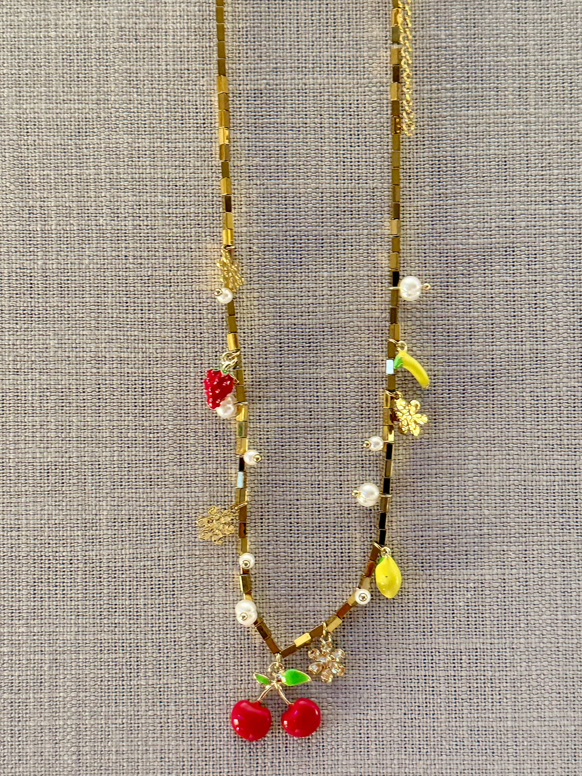 Cherry Fruits Charm Necklace