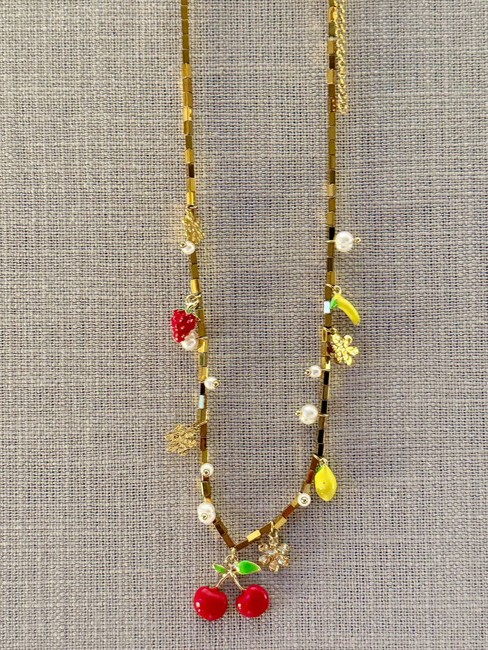 Cherry Fruits Charm Necklace