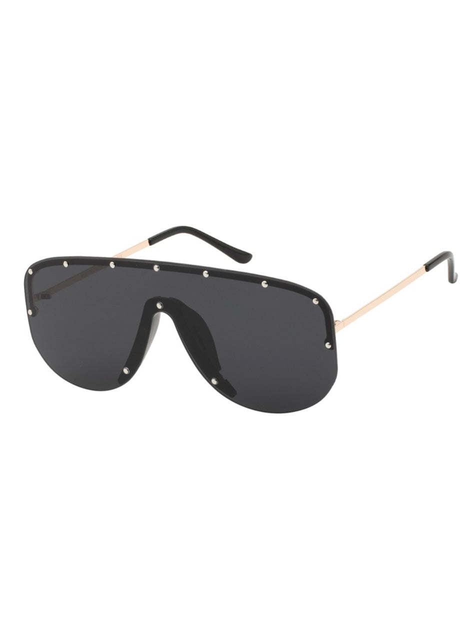 Rimless Studs Aviator Sunglasses