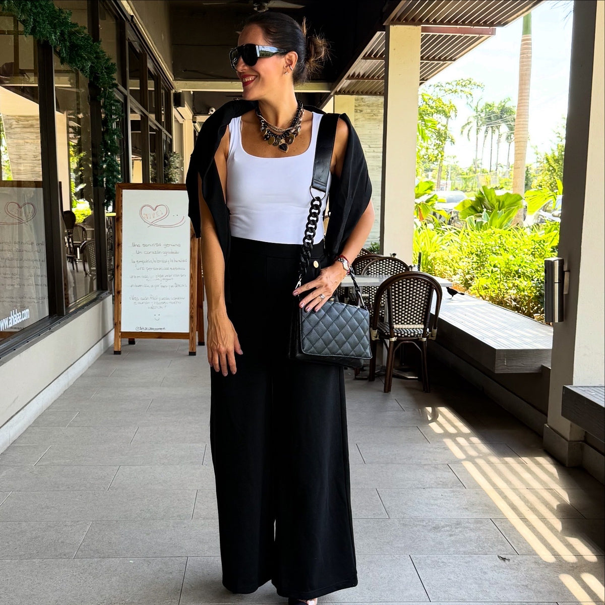 Beautiful Button Detail Knit Pant Set