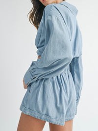 Denim Twist Short pant Set