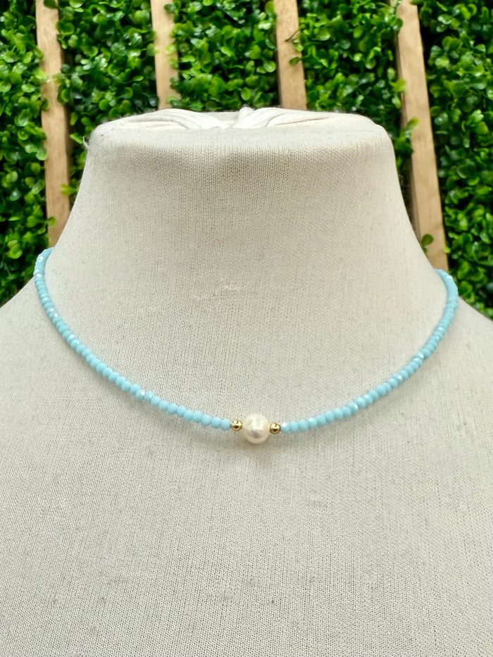 Pearl Detail Crystal Chokers