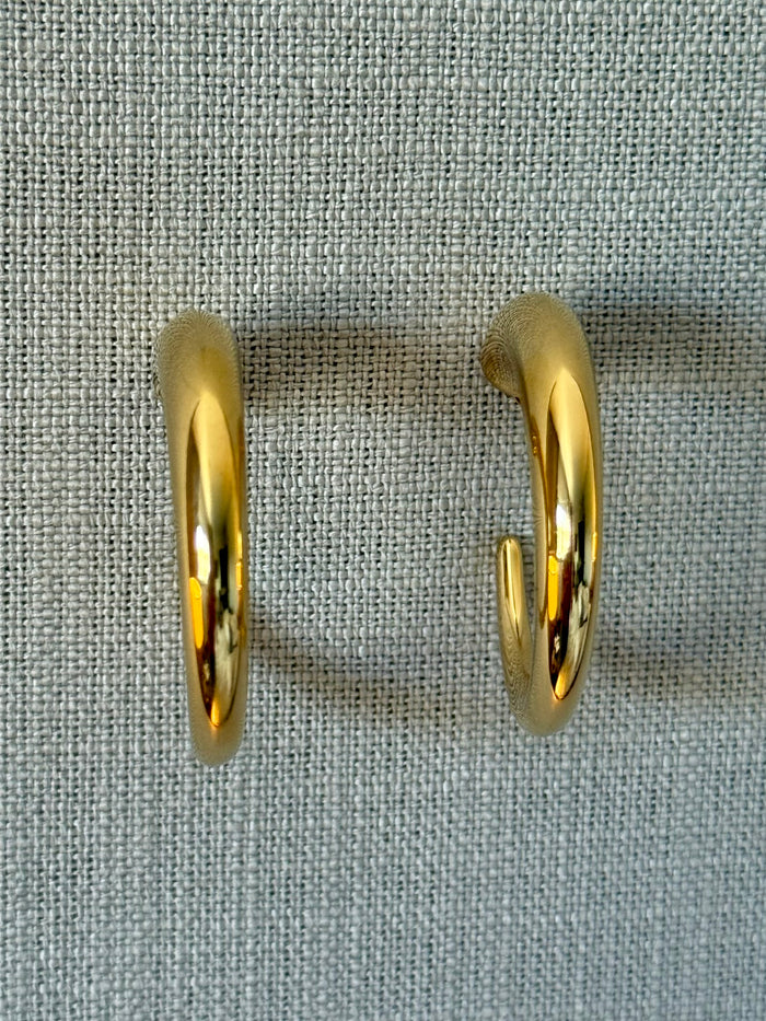 Thick to Thin Stainless Steel Hoop Earrings