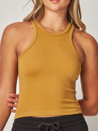 Smooth High Neck Basic Tank Top