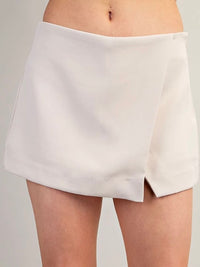 High Waist Side Slit Skort