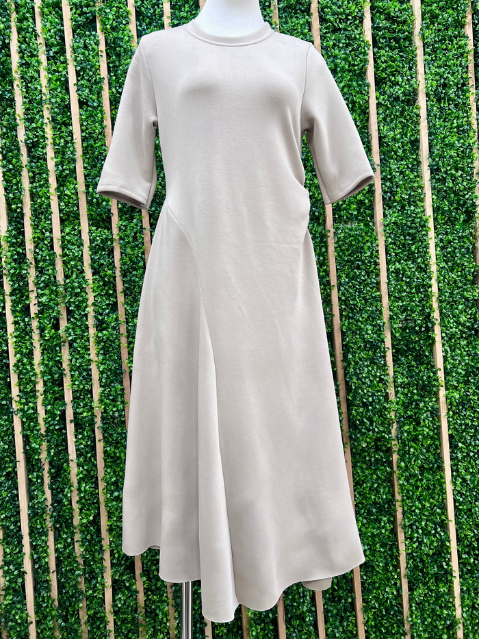 Modal Side Ruched Round Neck Midi Cami Dress