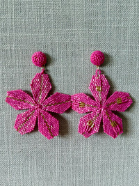 Beautiful Beaded Orchid Earring