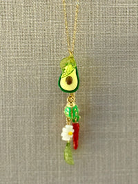 Avocado Chili Charm Necklace